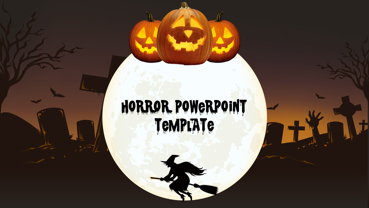 Amazing Horror PowerPoint Template With Dark Background